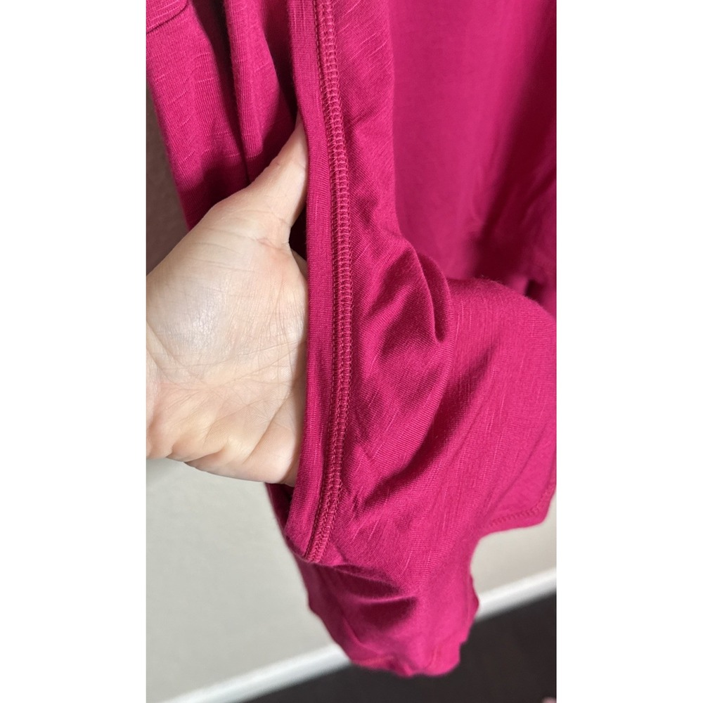 LOGO by Lori Goldstein Womens 3X Pink Long Sleeve Top Dress Tunic Pockets Beach - Picture 4 of 9